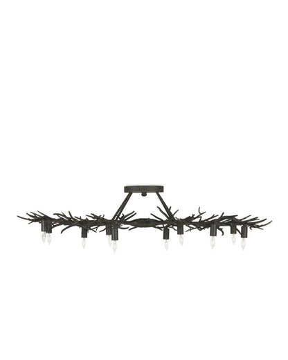 Currey and Company Rainforest Bronze Semi-Flush Mount