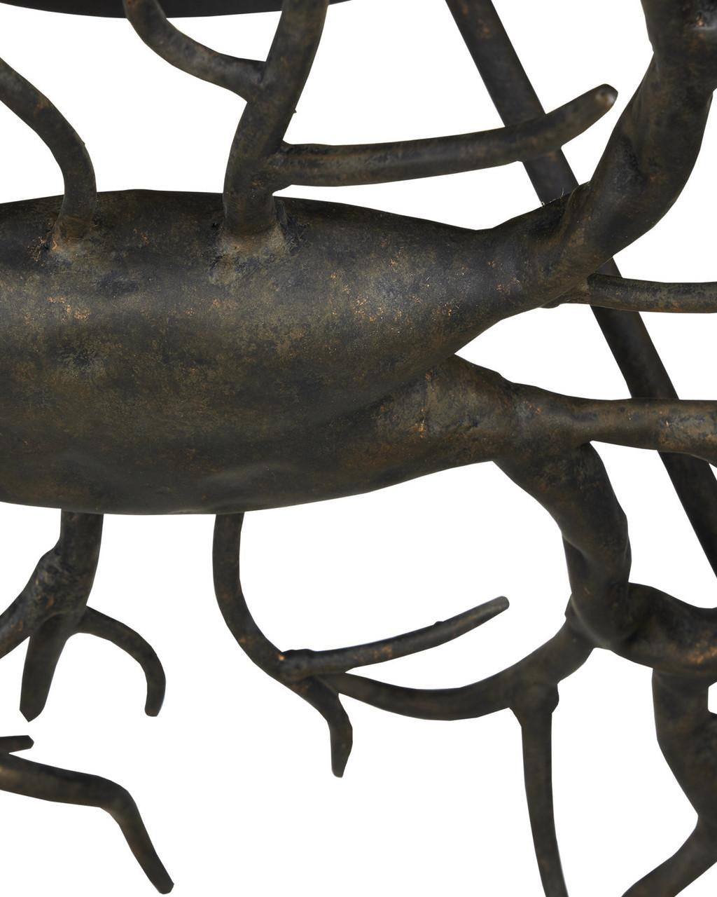 Currey and Company Rainforest Bronze Semi-Flush Mount