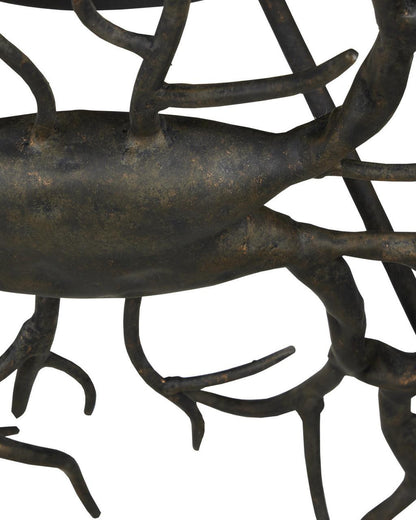 Currey and Company Rainforest Bronze Semi-Flush Mount