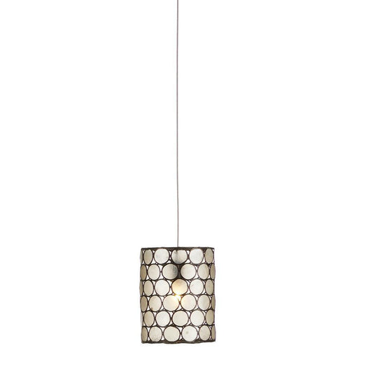 Currey and Company Regatta 1-Light Round Multi-Drop Pendant Natural, Cupertino, Silver