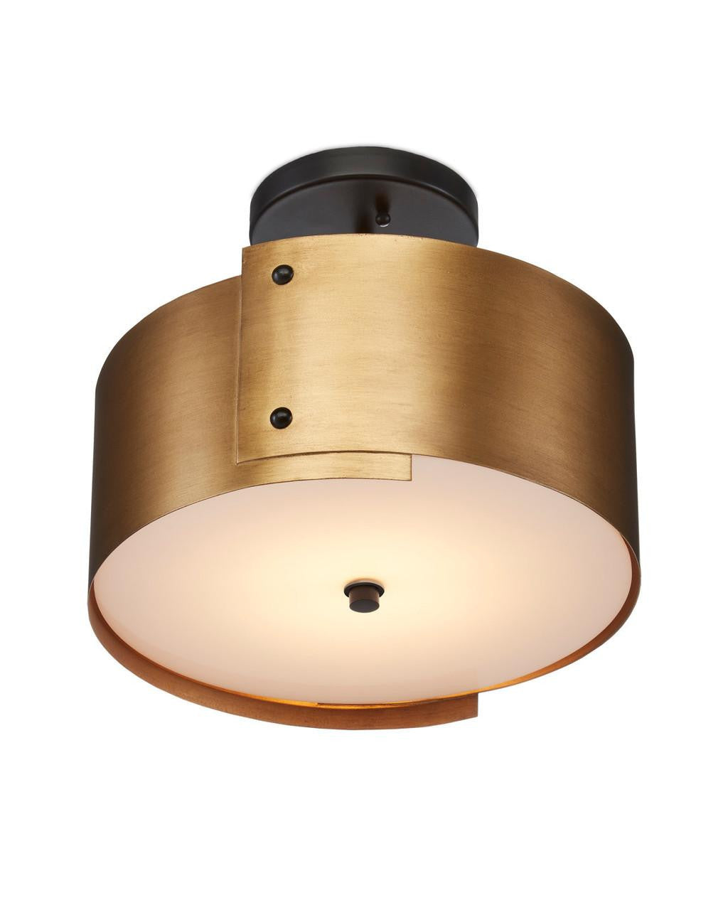 Currey and Company Ritsu Brass Semi-Flush Mount