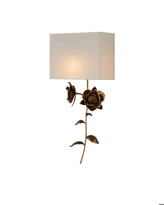 Currey and Company Rosabel Wall Sconce Antique Brass