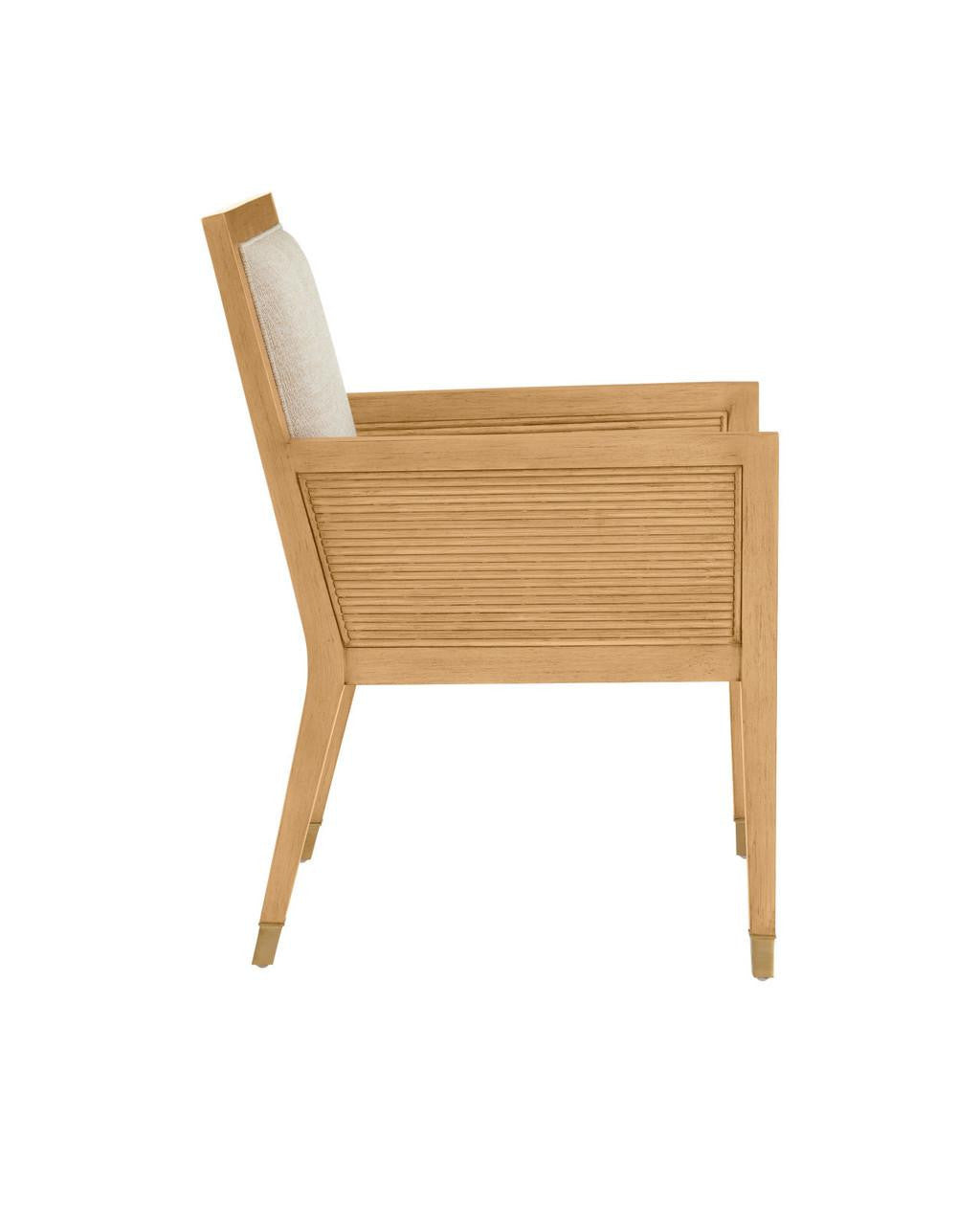 Currey and Company Santos Sea Sand Armchair, Liller Malt