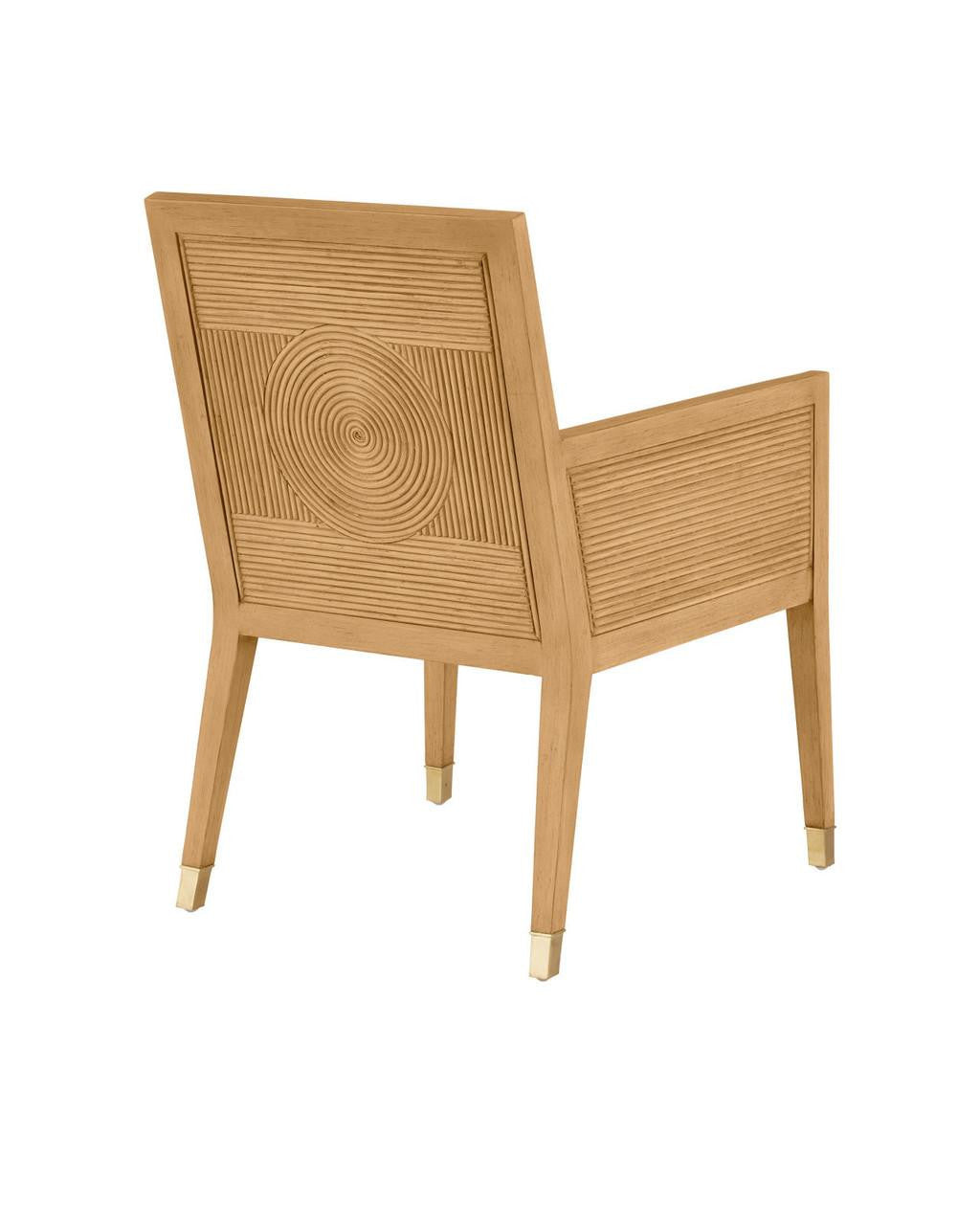 Currey and Company Santos Sea Sand Armchair, Liller Malt