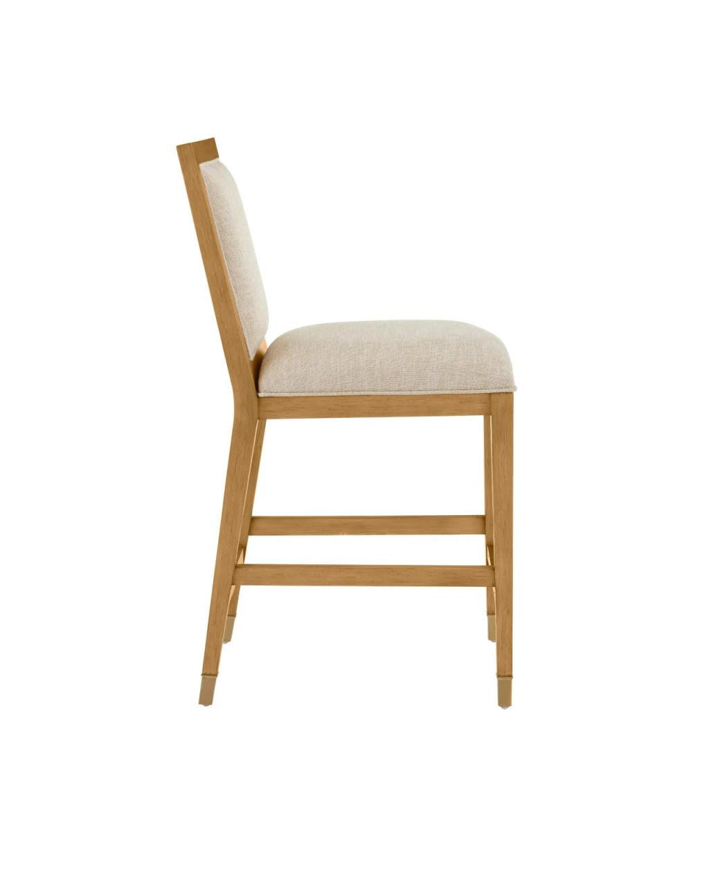 Currey and Company Santos Sea Sand Counter Stool, Liller Malt