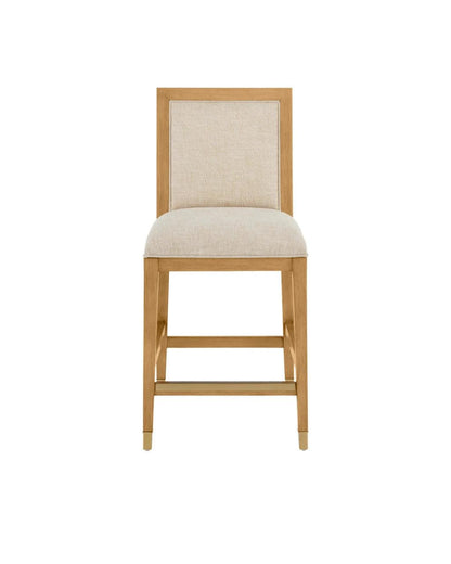 Currey and Company Santos Sea Sand Counter Stool, Liller Malt