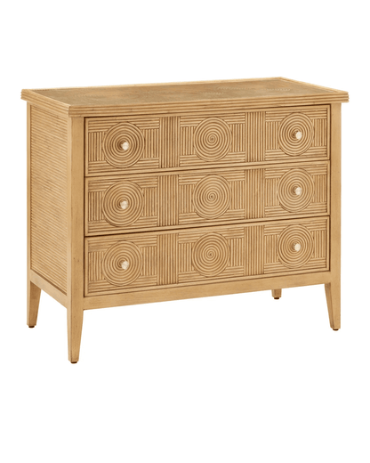 Currey and Company Santos Sea Sand Large Chest Sea Sand, Brass, Clear