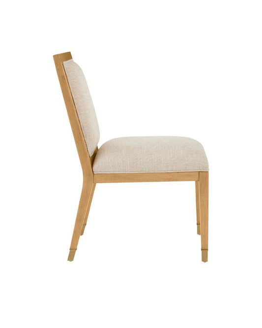 Currey and Company Santos Sea Sand Side Chair, Liller Malt