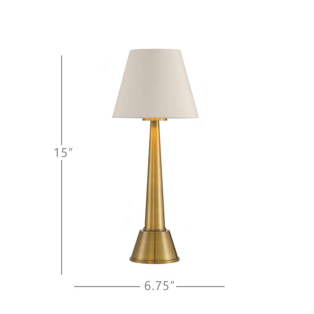 Currey and Company Saunter Brass Cordless Table Lamp