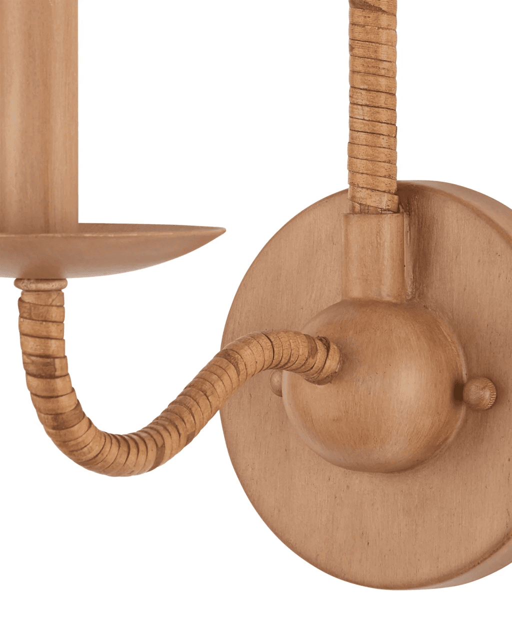 Currey and Company Saxon Single-Light Tan Wall Sconce
