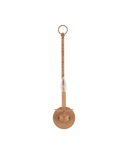 Currey and Company Saxon Single-Light Tan Wall Sconce