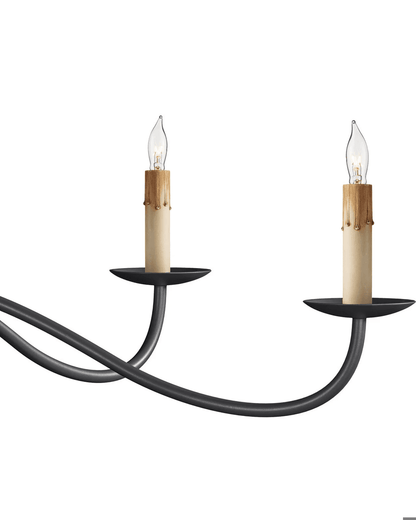 Currey and Company Saxon Small Black Chandelier