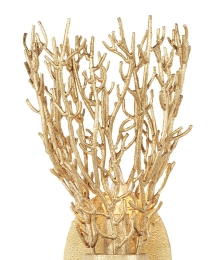 Currey and Company Sea Fan Gold Wall Sconce