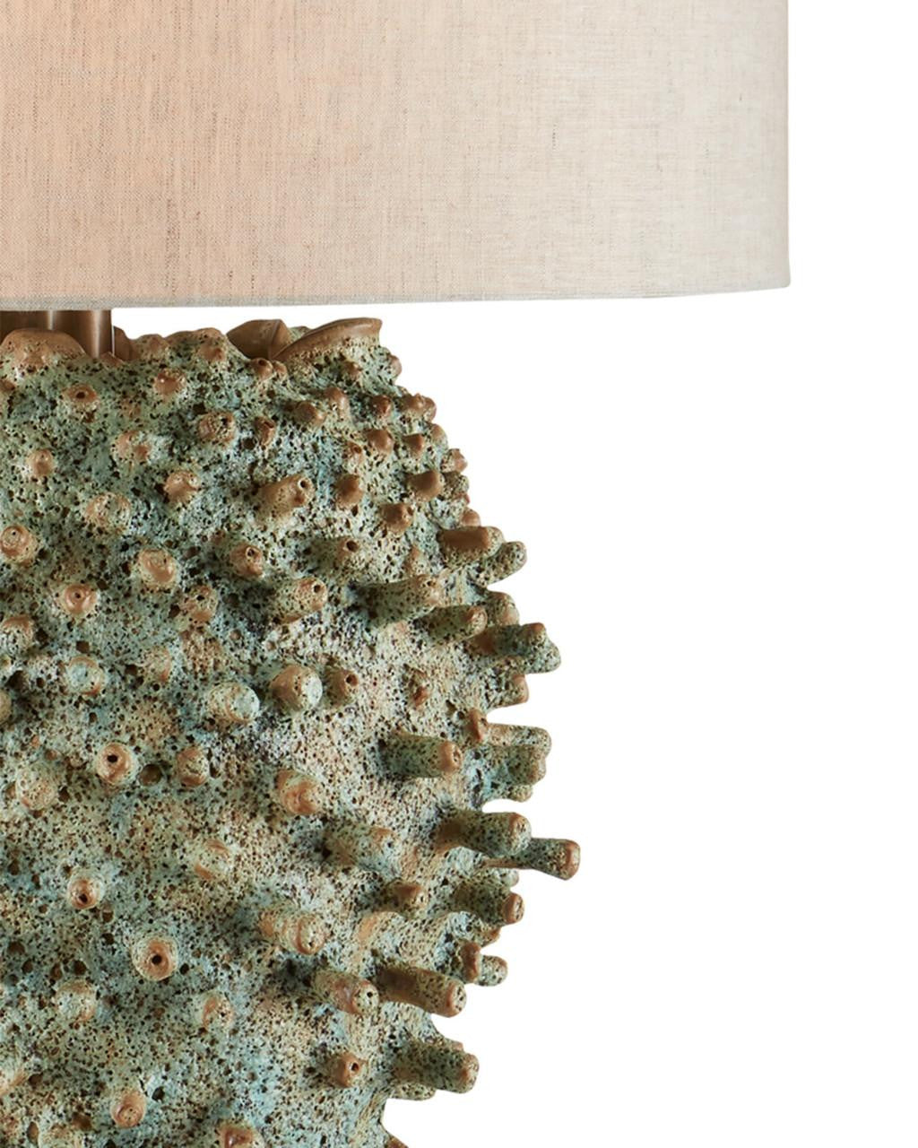 Currey and Company Sea Urchin Green Table Lamp