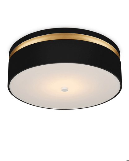Currey and Company Serenity Black Flush Mount