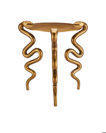 Currey and Company Serpent Brass Accent Table
