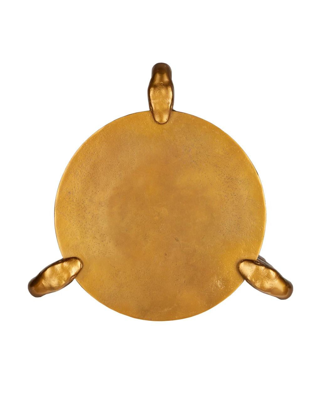 Currey and Company Serpent Brass Accent Table