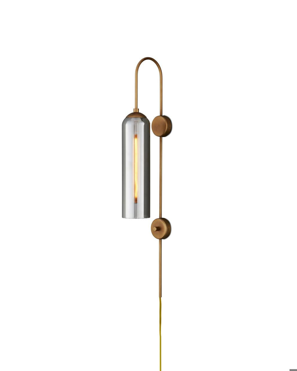Currey and Company Severn Wall Sconce Antique Brass, Smoked