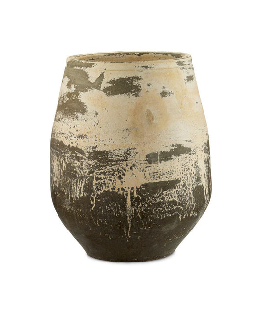 Currey and Company Sicilia Large Antique White Planter Antique White