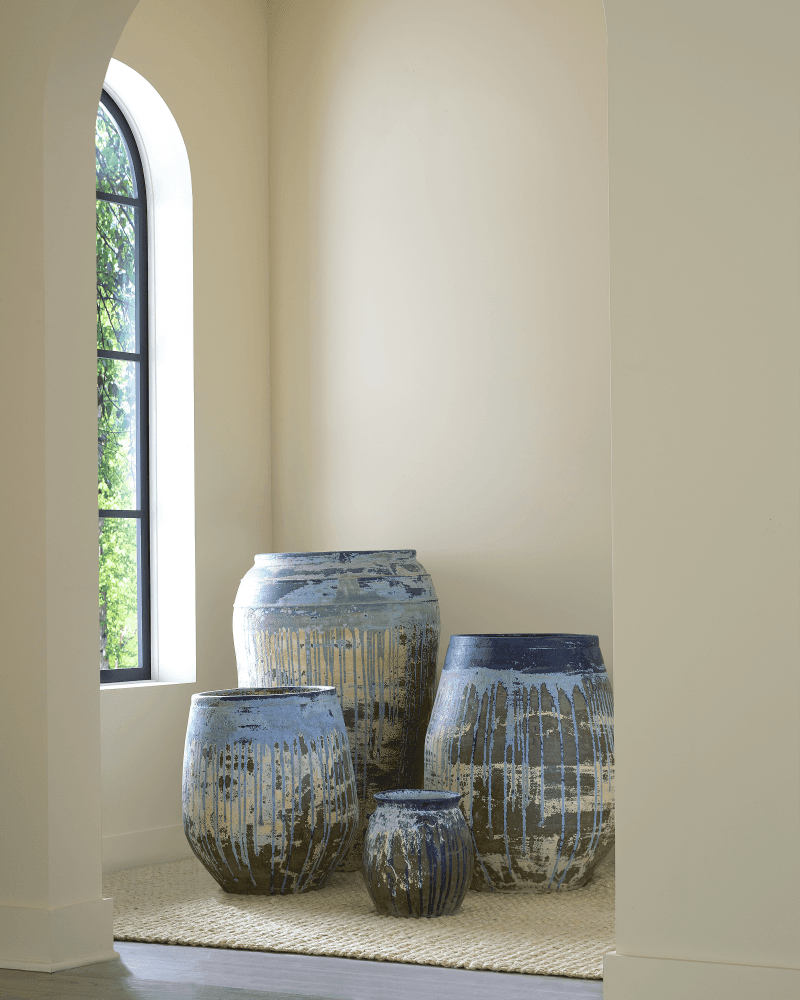 Currey and Company Sicilia Medium Antique Blue Drip Planter