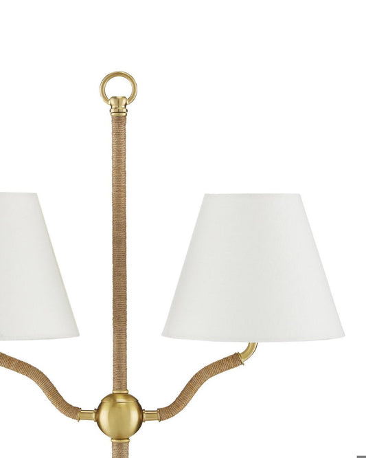 Currey and Company Sirocco Brass Floor Lamp