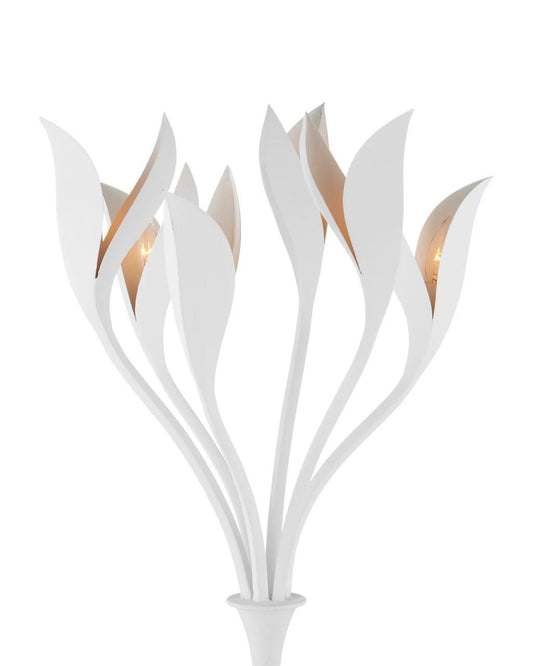 Currey and Company Snowflower Floor Lamp