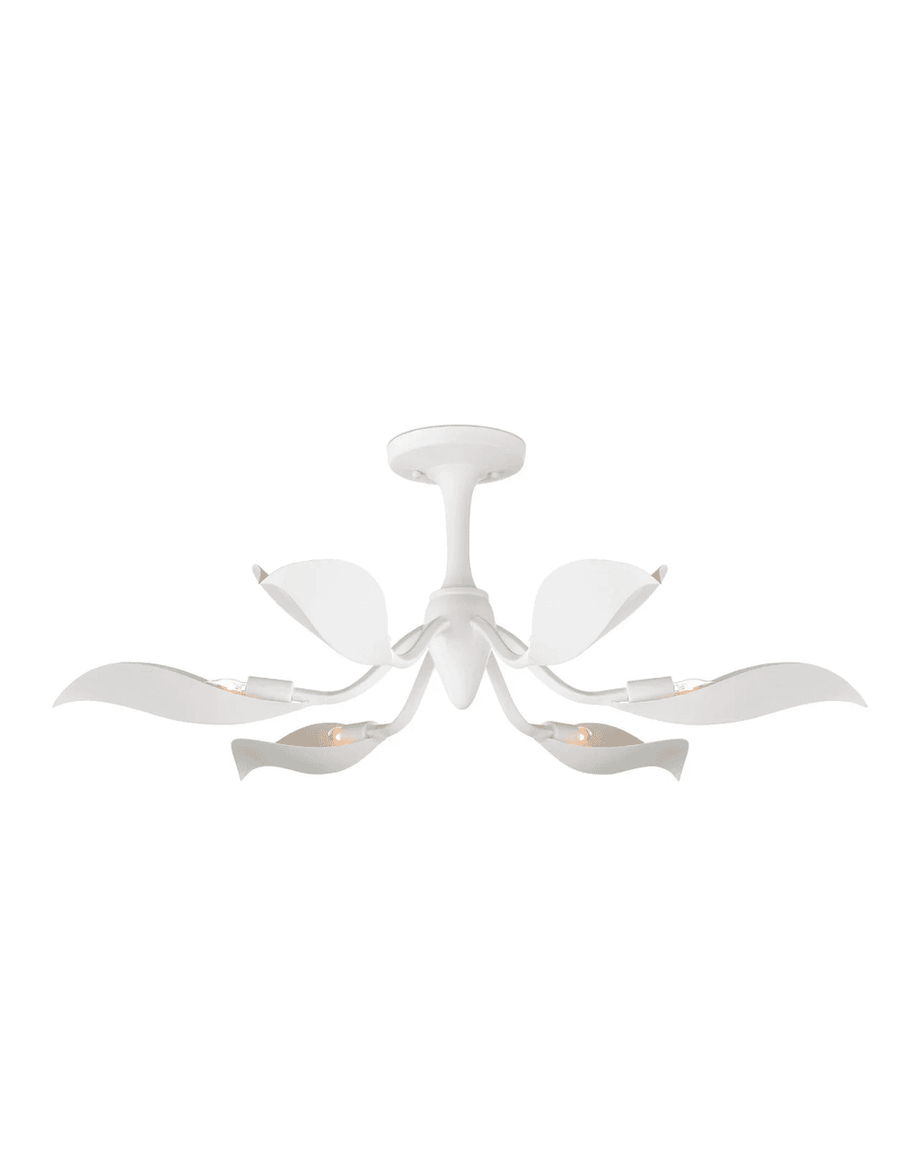 Currey and Company Snowflower Semi-Flush Mount Gesso White