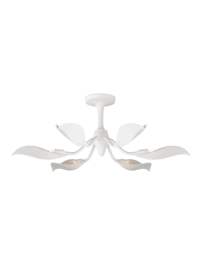 Currey and Company Snowflower Semi-Flush Mount Gesso White