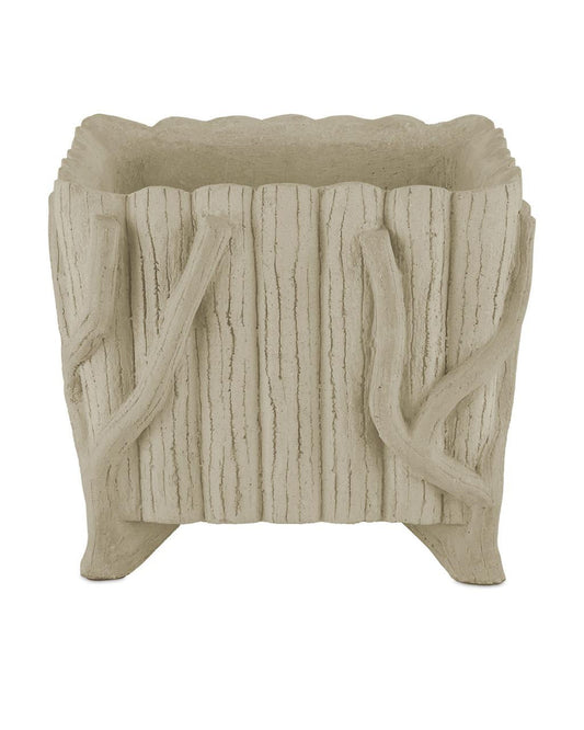Currey and Company Square Faux Bois Planter