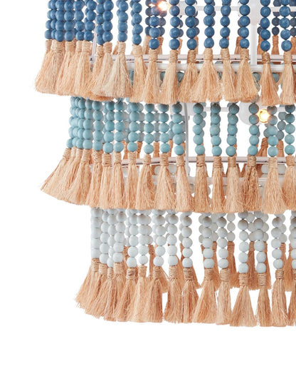 Currey and Company St. Barts Blue Chandelier