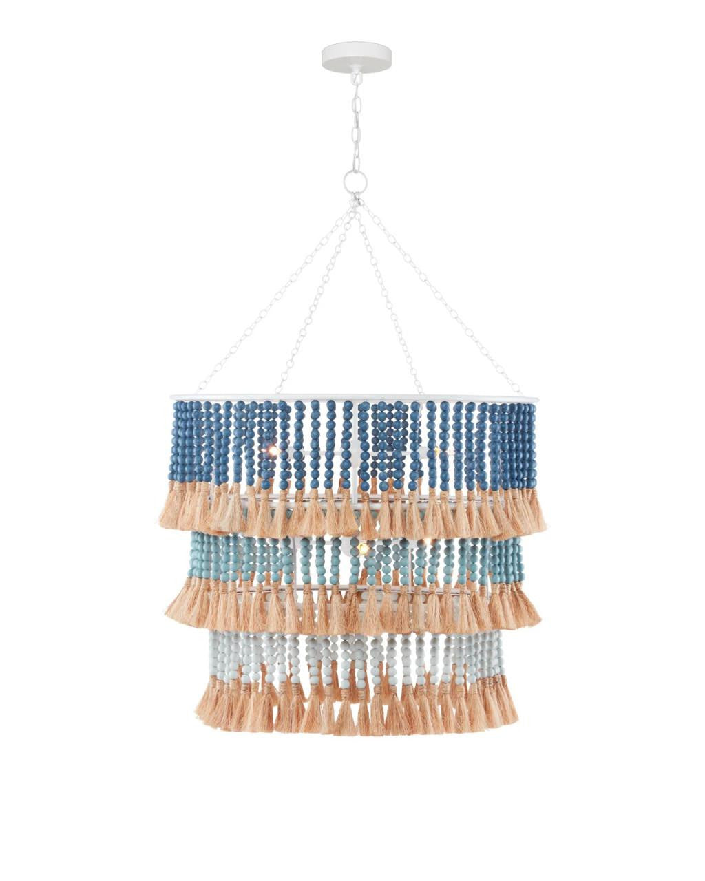 Currey and Company St. Barts Blue Chandelier