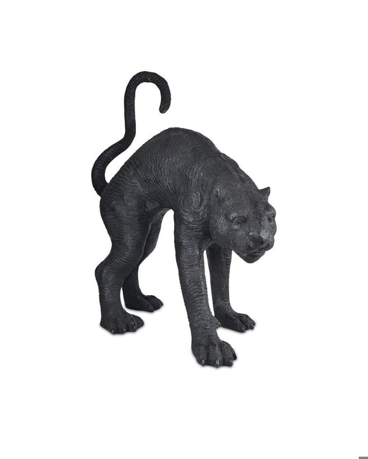 Currey and Company Standing Black Panther Bronze Black Bronze
