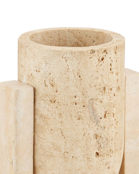 Currey and Company Stone Vase, Face to Face, Set of 2