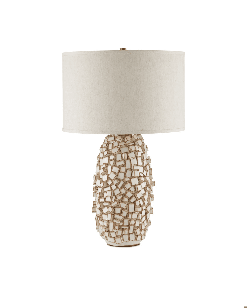 Currey and Company Sugar Cube Ivory Table Lamp Ivory, Brown