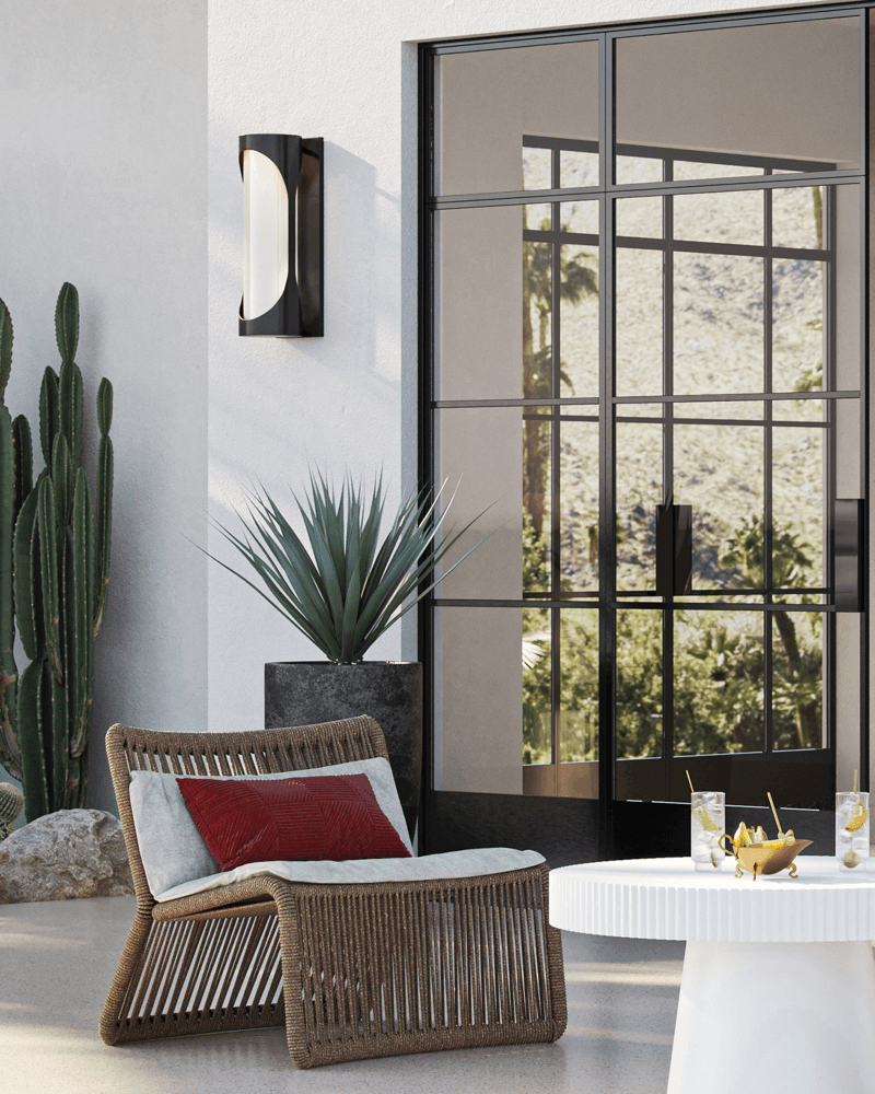 Currey and Company Swale Small Outdoor Wall Sconce