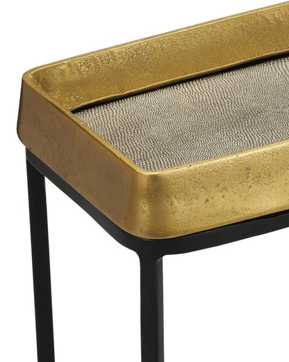 Currey and Company Tanay Brass Side Table