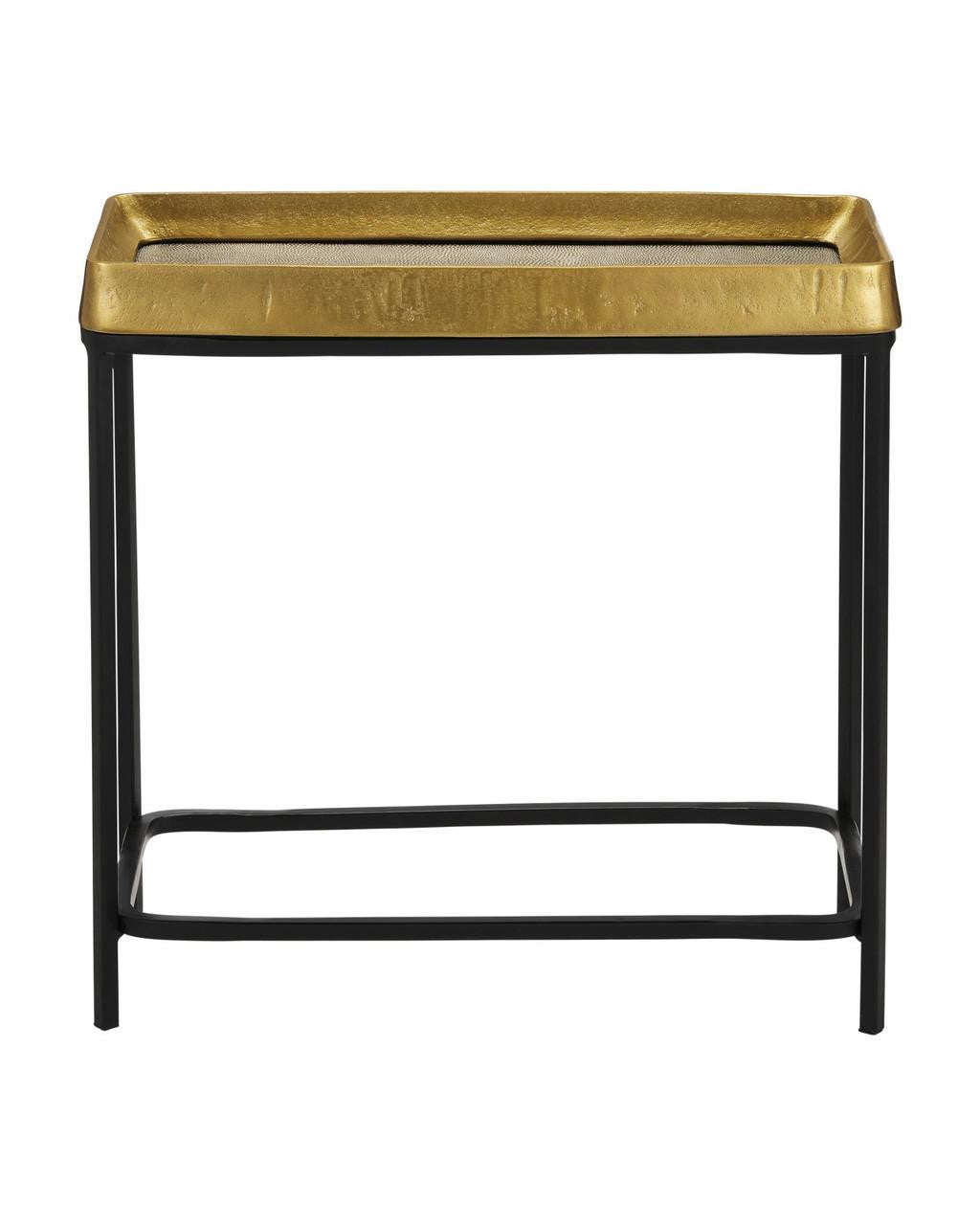 Currey and Company Tanay Brass Side Table