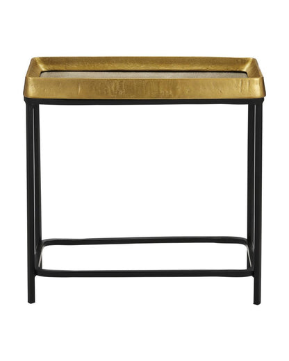 Currey and Company Tanay Brass Side Table