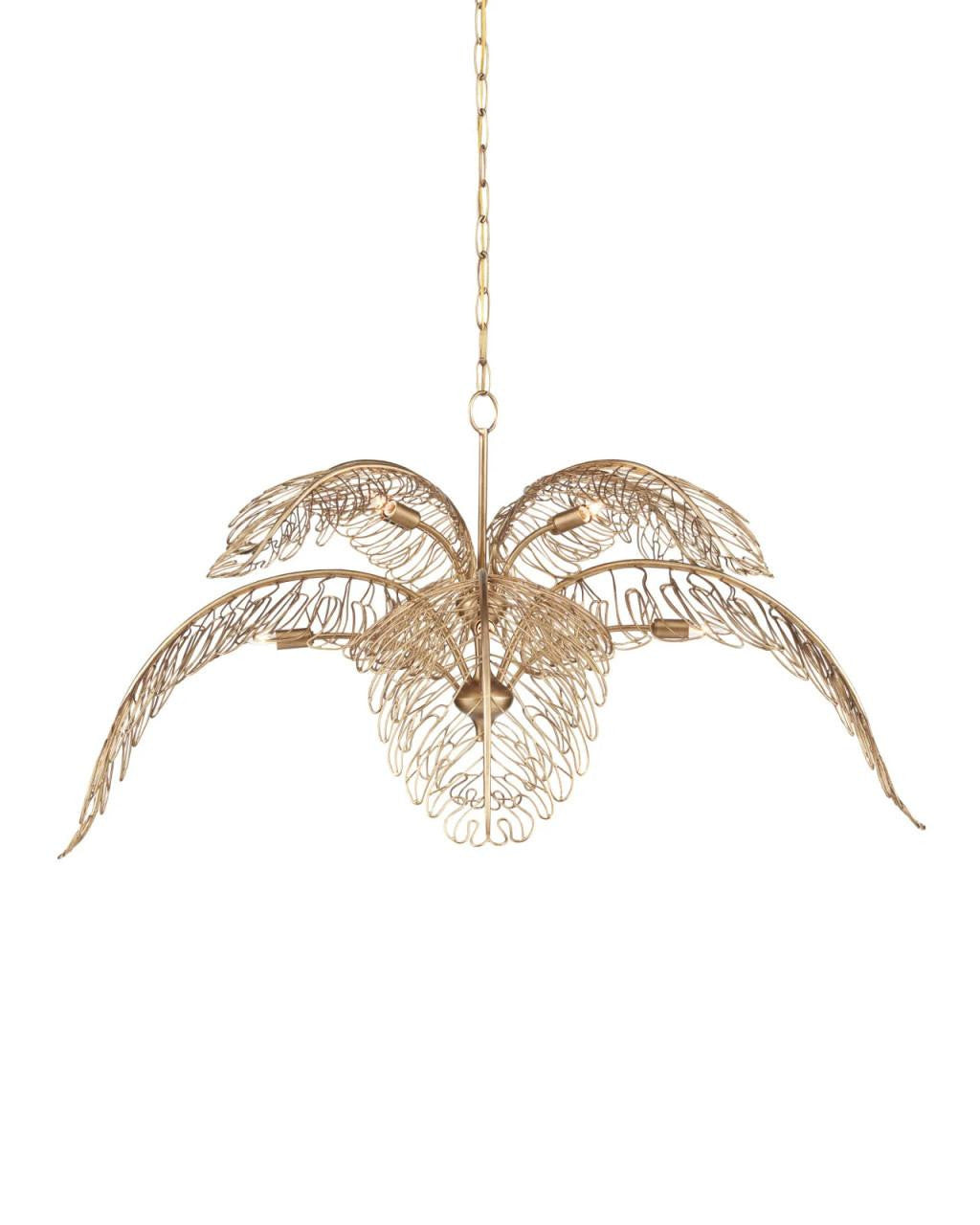 Currey and Company Taormina Brass Chandelier