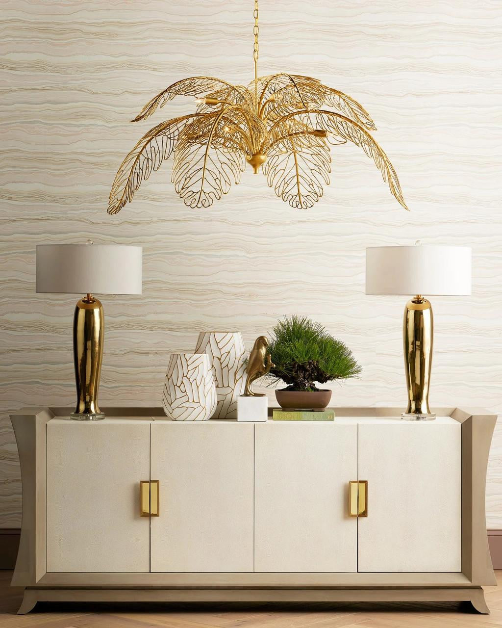 Currey and Company Taormina Brass Chandelier