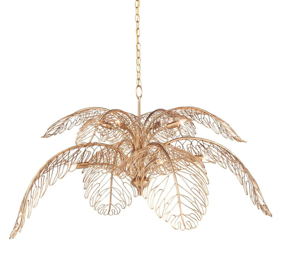 Currey and Company Taormina Brass Chandelier Brass