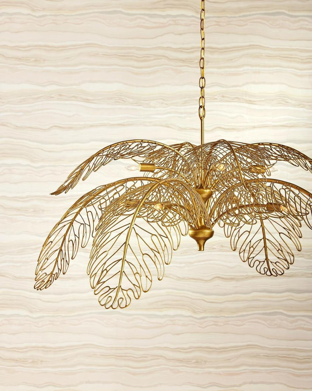 Currey and Company Taormina Brass Chandelier