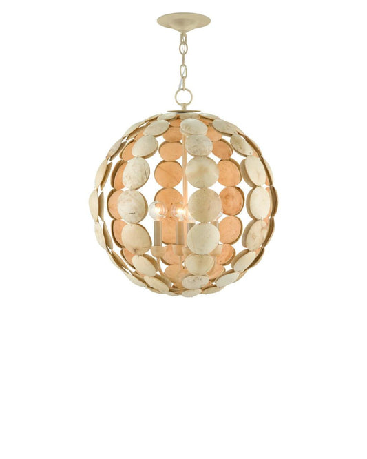 Currey and Company Tartufo Chandelier Coco Cream, Natural