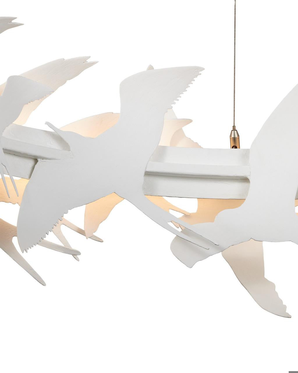 Currey and Company Tijereta White Chandelier