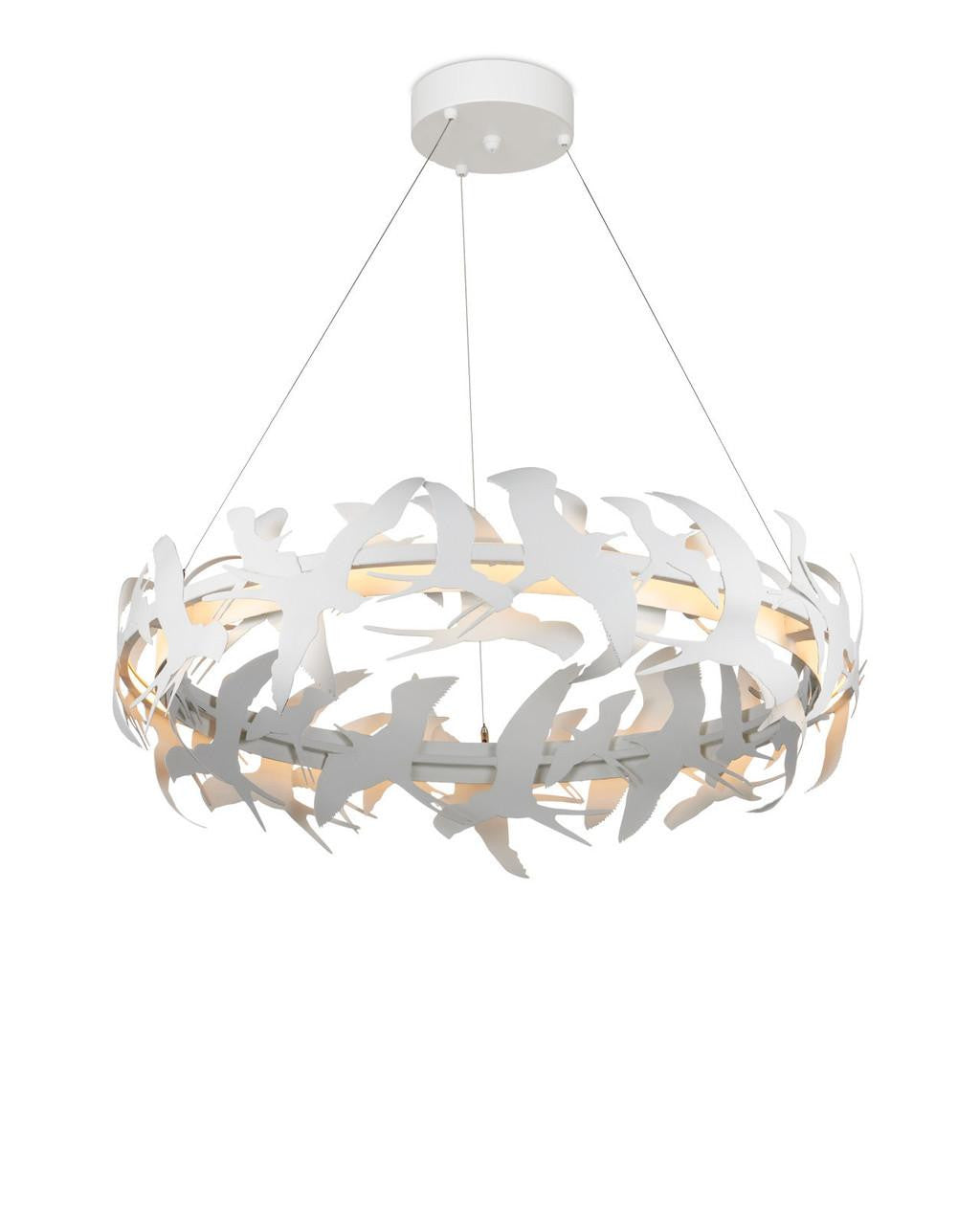 Currey and Company Tijereta White Chandelier Gesso White