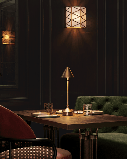 Currey and Company Traipse Brass Cordless Table Lamp