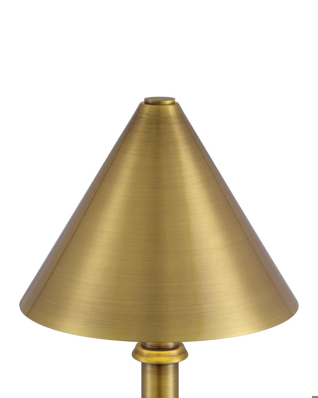 Currey and Company Traipse Brass Cordless Table Lamp