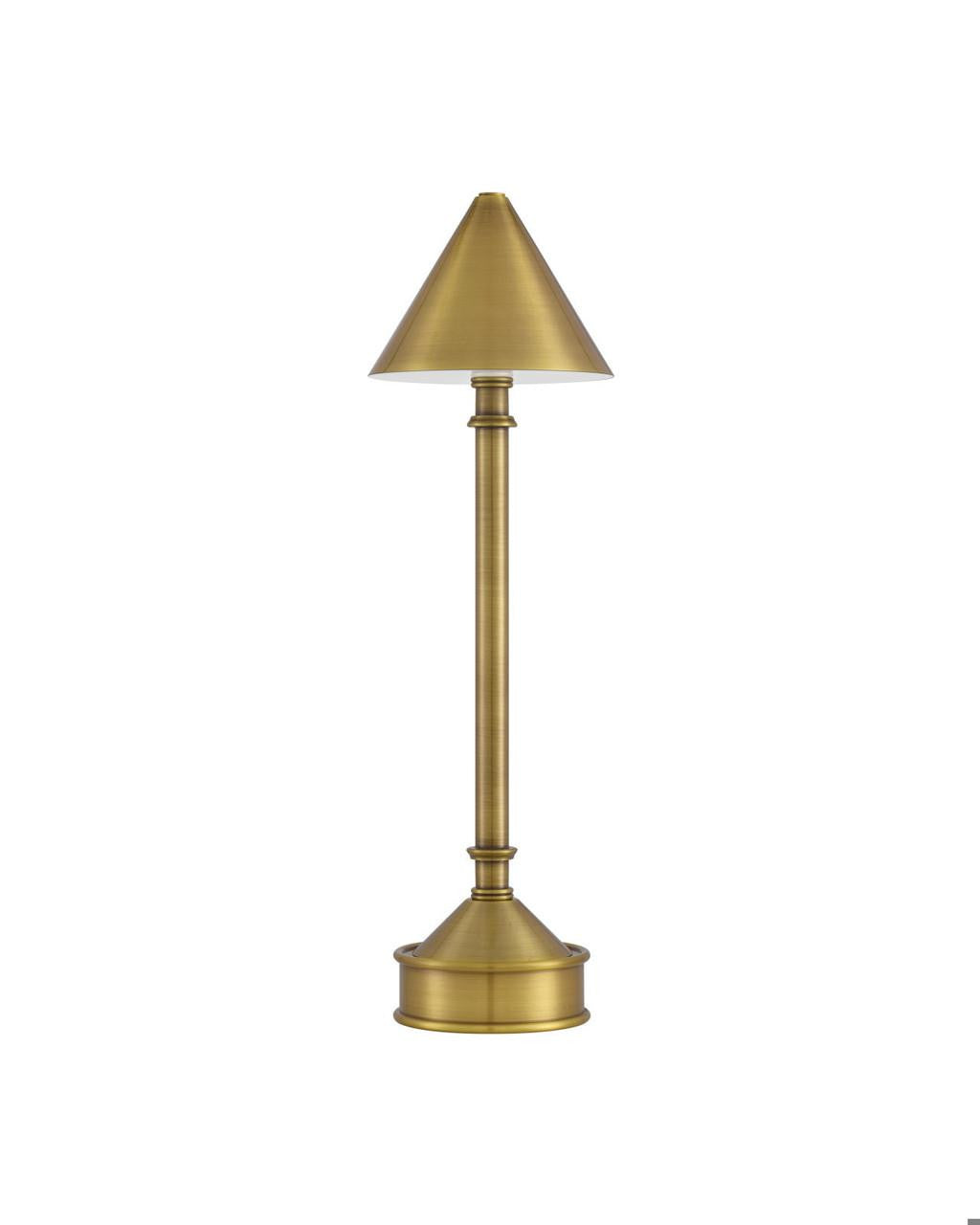 Currey and Company Traipse Brass Cordless Table Lamp