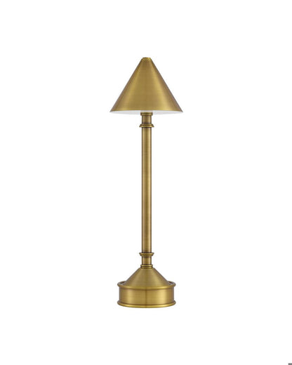 Currey and Company Traipse Brass Cordless Table Lamp