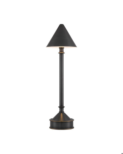 Currey and Company Traipse Bronze Cordless Table Lamp